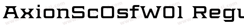 AxionScOsfW01 Regular字体转换